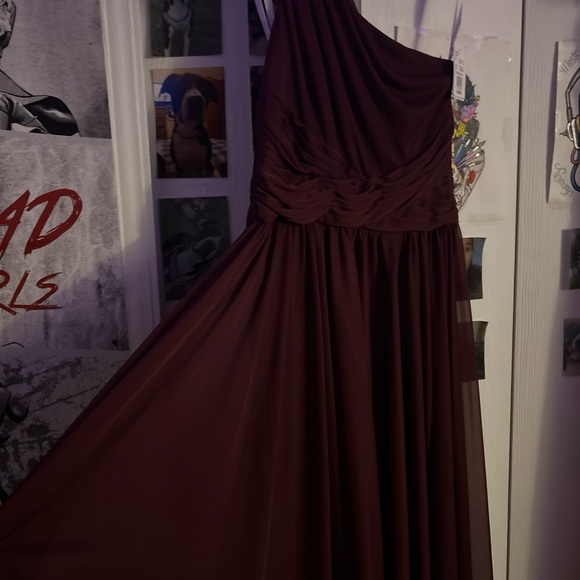 Wine Red David’s Bridal Gown - Picture 3 of 6